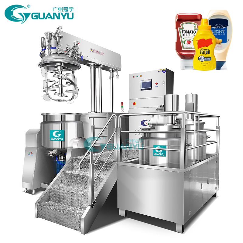 Vacuum Homogenizer Emulsification Machine Mayonnaise Production Line Tomato Ketchup Making Machine Cream Cheese