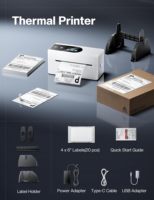 Imprimante d'étiquettes thermiques sans fil PM64D avec écran tactile intelligent, fabricant d'étiquettes 4x6 pour la logistique e-commerce, la vente au détail et l'entreposage
