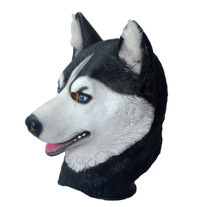 Halloween divertido perro <span class=keywords><strong>Husky</strong></span> máscara realista látex Animal tocado mascota disfraz fiesta vestir - Product Image 1