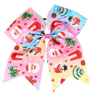 Toptan Yeni Noel Yüksek Kaliteli Saç Bağları Kızlar İçin Saç Tokası Noel Kardan Adamı Özel Saç Tokaları Mutlu Noeller - Product Image 1