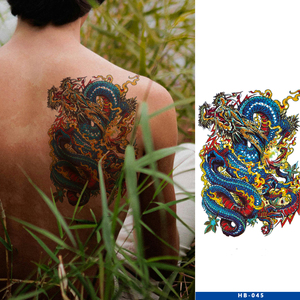 Impermeable y de larga duración <span class=keywords><strong>brazo</strong></span> cuerpo tatuaje pegatina hombres dragón <span class=keywords><strong>tatuajes</strong></span> temporales - Product Image 2