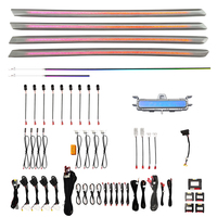 Kit d'éclairage d'ambiance LED TMPRO, moulé sur mesure 1:1, éclairage multi-zones pour portières, console centrale et zone des pieds pour Audi Q3 2019-2024, amélioration de l'éclairage intérieur de voiture