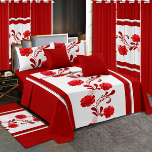 2026 Floridat - Ensemble de 13 pièces avec rideaux, drap plat, drap-housse, adapté aux lits, aux chambres et aux familles - Product Image 2