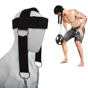 <b>Head</b> And Neck Trainer Adjustable Oxford Fabric Classic All Black <b>Style</b> For Strength Training Suspension Equipment - Product Image 2