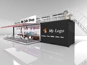 คีออสกาแฟสำเร็จรูปจากตู้คอนเทนเนอร์ขนส่งสินค้าสมัยใหม่สำหรับอยู่อาศัย - Product Image 3