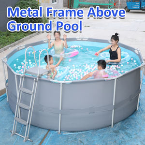 Pompe de filtre circulaire à cadre métallique pliable personnalisée en gros <span class=keywords><strong>piscine</strong></span> hors sol avec échelle de <span class=keywords><strong>piscine</strong></span> - Product Image 2