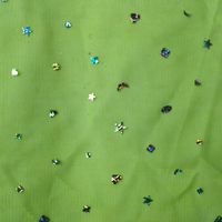 Tissu en maille à sequins et dentelle brodée, 100% polyester tricoté, pour robes de mariée et jupes de princesse pour enfants