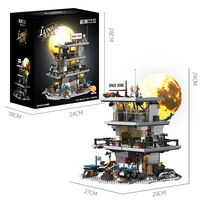 JIESTAR JQ1150 1750PCS Ensemble de blocs de construction de la Base de Recherche Lunaire, Modèle MOC, Jouet technique en plastique, Cadeau moderne pour les fêtes