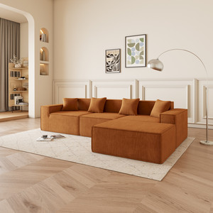 Vacuum Packed Modular Sectional Sofa EU Warehouse Corner Couch No Frame Foam Sofa Easy Setup Living Room Furniture - Product Image 2