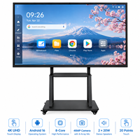 Tableau blanc interactif intelligent Android Cuhub 4K 48MP avec caméra IA et écran tactile 40 points, cadre en alliage d'aluminium pour salle de classe et bureau