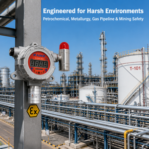 Moniteur de gaz industriel haute précision, capteur fixe antidéflagrant pour méthane, H2S, CO, sortie RS485 pour la sécurité environnementale - Product Image 3