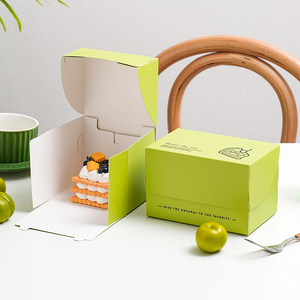 Caja cuadrada <span class=keywords><strong>de</strong></span> 3468 pulgadas para repostería, postres en rodajas, mousse y dulces, estilo celebridad <span class=keywords><strong>de</strong></span> internet, personalizable, China - Product Image 3
