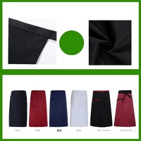 Tablier de chef sans manches mi-longueur en polyester imperméable pour hôtel, café, restaurant occidental, tenue de travail pour serveur - En stock