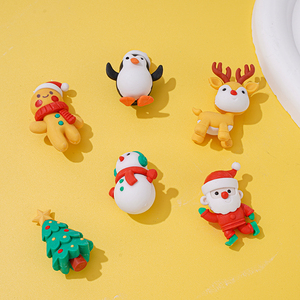 6 Piezas de Papelería Estudiantil, Borradores 3D Navideños con Diseño de Muñeco de Nieve, Pingüino, Hombre de Jengibre, Ciervo y Árbol de Navidad, Borradores de Dibujos Animados para Niños - Product Image 2