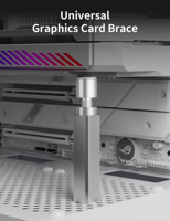 Support de carte graphique anti-affaissement upHere, support GPU réglable, support magnétique GPU 120 mm, support de carte vidéo, argent