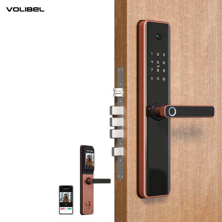 Digital Door Lock Digital Lock Lock Digital Wholesale Digital Doorbell Fingerprint Smart Electronic 6068 Wifi Tuya Door Lock With Camera