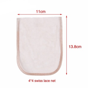 360 מתכווננת עבור סגירת פאה תחרה פאה <span class=keywords><strong>4</strong></span>*<span class=keywords><strong>4</strong></span> \ "רשת אלסטי רשת כיפה פאה עושה כלי בצבע העור עבור הרחבות שיער - Product Image 3