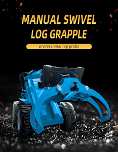 Cheap Skid Steer Mini Loader Attachment Manual Swivel Log Grapple <strong>for</strong> <strong>Sale</strong> - Product Image 2