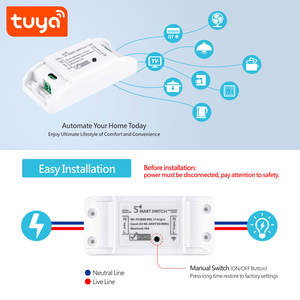 Interrupteur intelligent <span class=keywords><strong>Wifi</strong></span> Tuya fabriqué en Chine avec application SmartLife, télé<span class=keywords><strong>commande</strong></span> PST-WF-S1 - Product Image 5