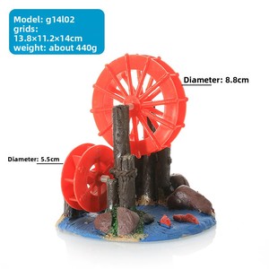 Decoración <span class=keywords><strong>para</strong></span> Pecera, Molino de Viento con Engranajes, Bomba de Oxígeno, Adorno Decorativo <span class=keywords><strong>para</strong></span> Acuarios Grandes y Pequeños, Peces y Camarones - Product Image 5