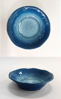 Assiettes et bols écologiques bleus OEM pour hôtels et restaurants, vaisselle en mélamine incassable, fabricants de vaisselle