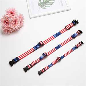 Grosir kain nilon anyaman kerah anjing bendera Amerika negara AS - Product Image 1