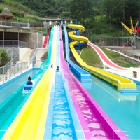Toboggan aquatique de qualité commerciale en fibre de verre certifié CE EN1176 pour utilisation en parc aquatique intérieur