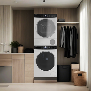 Lave-linge intelligent multifonctionnel 10,1/12,0 kg en acier inoxydable avec sécheuse intégrée, classe énergétique A, usage domestique, lavage automatique - Product Image 4