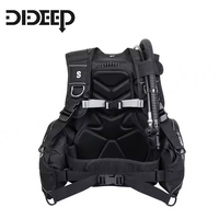 Chaqueta Negra de Nuevo Diseño BCD 16lb-40.5lb, Material de Nailon, Accesorio de Buceo y Natación con Ajuste de la Talla XXXS-XXXL