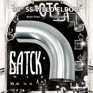Acier inoxydable sanitaire SS304 / SS316 90 °   Coude de soudure – Raccord de tuyauterie poli miroir de qualité alimentaire 3A - Product Image 2