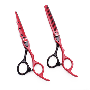 AQIABI professionale per parrucchieri forbice <span class=keywords><strong>Set</strong></span> 6 ''nero in acciaio inox punta affilata per la Cutting-A1019 dei capelli - Product Image 6