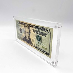 Tùy Chỉnh Acrylic Từ Giấy Tiền Hiển Thị Khung Tiền Tệ Hiển Thị Chủ Hóa Đơn Hiển Thị Đứng Tiền Bộ Sưu Tập Acrylic Khối - Product Image 4