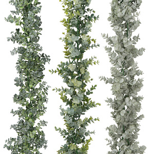 Guirnaldas de Eucalipto Artificiales FUYI de 100cm y 200cm, Decoración de Pared para Bodas y Hogar, Accesorios de Fotografía para Exteriores - Product Image 1