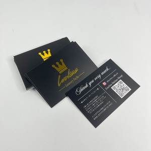 การ์ดขอบคุณสีดำปั๊มฟอยล์ทองแบบกำหนดเอง - การ์ดขอบคุณธุรกิจสุดหรูพร้อมคิวอาร์โค้ด - Product Image 3