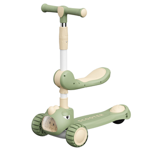 Monopattino Triciclo Pieghevole 3-in-1 per Bambini con Sedile Musicale Regolabile, Ruote in PU e Sensore Intelligente - Product Image 6