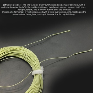 NUOVO Filo da Pesca a Mosca Galleggiante Double Taper DT per Mosche Secche, con Anelli Saldati Pre-attaccati su Entrambe le Estremità, Reversibile per Uso Prolungato, 100FT - Product Image 5