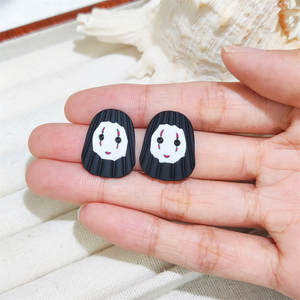เครื่องประดับที่น่ารัก2025 faceless ผู้ชายอินเทรนด์ผู้หญิงต่างหูชุบเงินต่างหูการ์ตูนอะนิเมะ <span class=keywords><strong>kaonashi</strong></span> สำหรับของขวัญเด็กผู้หญิง - Product Image 4