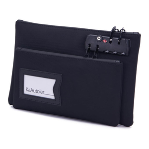 Conception chinoise à double couche personnalisée Coffre-fort de dépôt en espèces Pochette de transport avec fermeture à glissière Sac d'argent pour les entreprises - Product Image 2