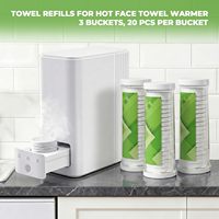 Recharges de serviettes compressées jetables à base de plantes pour distributeur de serviettes chaudes et machine chauffante intelligente pour le visage