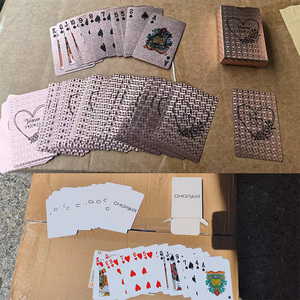 Mới chơi thẻ tùy chỉnh in ấn Rose Gold Pet chơi thẻ Poker boong của thẻ nhựa không thấm nước chất lượng cao trò chơi vàng đen - Product Image 3