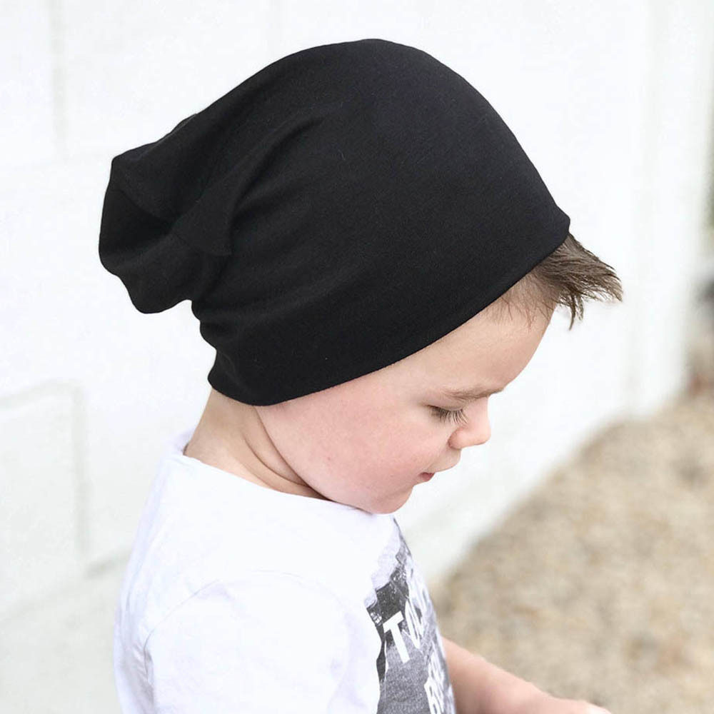 Custom Multicolor Plain Solid Knit Good Elastic Cotton Slouchy Kids Children Toddler Baby Beanies Hat