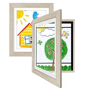 Trẻ em nghệ thuật khung bằng gỗ 8.5x11 hình ảnh khung với Mat thay đổi hiển thị lưu trữ khung tường giữ 100 miếng - Product Image 1