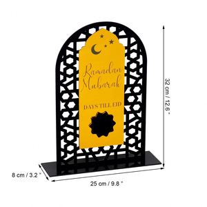 Mubarak Party Table Decoration Islamic Gift <b>Ramadan</b> <b>Countdown</b> Calendar Arched Acrylic 32X25x8cm Brand Days Till Eid - Product Image 4