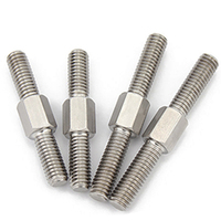 M3-M16 304 Stainless Steel Plain Finish Custom Length Right Hand Thread Dual Head Threaded Bar Double End Thread Rod Stud Bolt