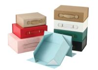Boîte cadeau rigide pliable de luxe imprimée sur mesure, matériaux recyclés, doublure en éponge, fermeture magnétique pour parfums et cosmétiques