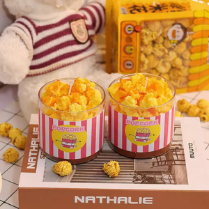 Bougie parfumée Popcorn en cire de soja, faite à la main, cadeau d'anniversaire, de Noël, accessoires amusants, cadeau pour couple, décoration d'intérieur, aromathérapie, vanille - Product Image 4