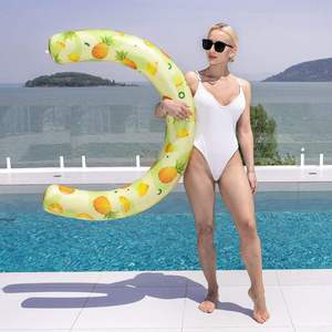 Bouée de natation gonflable en forme de U personnalisée, aide à la natation gonflable en PVC pour adultes, bouée de natation <span class=keywords><strong>flamant</strong></span> rose - Product Image 6