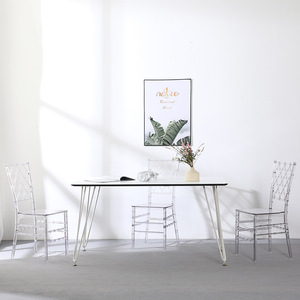 Silla Transparente de Cristal, Silla de Plástico para Banquetes de Hotel, Uso Interior para Adultos - Product Image 2