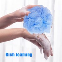 Éponge de bain en maille fine de 20 g, couleurs assorties, en vrac, éponge de bain en gros, boule de bain