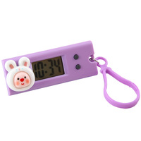 Jam elektronik Mini portabel kartun lucu Modern Quartz Punch-In Timer untuk siswa kelas ujian jadwal jam gantung kecil